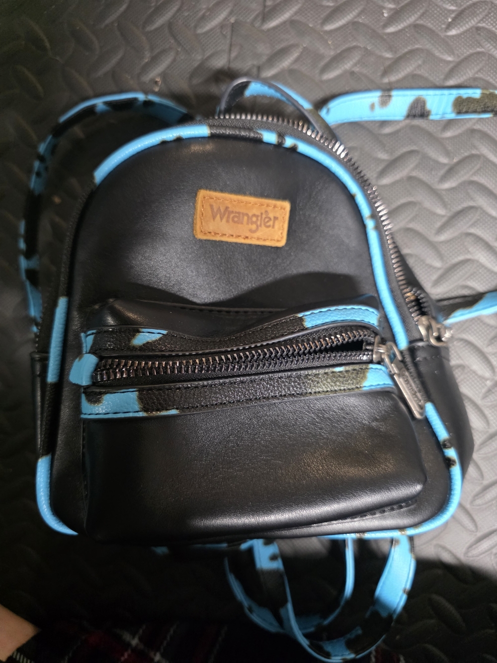 Extra Mini Black And Blue Wrangler Bag